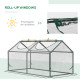 Outsunny Mini Greenhouse Portable Flower Planter Vegetable Grow House for Garden Backyard with Zipped Windows, 120 x 60 x 60 cm,