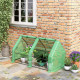 Outsunny Mini Small Greenhouse with Steel Frame &amp; PE Cover &amp; Zippered Window Poly tunnel Steeple for Plants Vegetables, 180 x 90