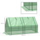Outsunny Mini Small Greenhouse with Steel Frame &amp; PE Cover &amp; Zippered Window Poly tunnel Steeple for Plants Vegetables, 180 x 90