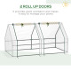 Outsunny Mini Small Greenhouse with Steel Frame &amp; PE Cover &amp; Zipped Window Poly tunnel Steeple for Plants Vegetables, 180 x 90 x