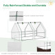 Outsunny Mini Small Greenhouse with Steel Frame &amp; PE Cover &amp; Zipped Window Poly tunnel Steeple for Plants Vegetables, 180 x 90 x