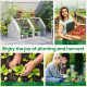 Outsunny Mini Small Greenhouse with Steel Frame &amp; PE Cover &amp; Zipped Window Poly tunnel Steeple for Plants Vegetables, 180 x 90 x