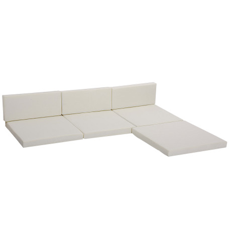 Outsunny Outdoor Cushion Pad Set for Rattan Furniture, 7 Piece Garden Furniture Cushions, Patio Conversation Set Cushions, Light