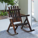 Outsunny Outdoor Fir Wood Rustic Patio Adirondack Rocking Chair Traditional Rustic Style &amp; Pure Comfort
