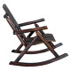 Outsunny Outdoor Fir Wood Rustic Patio Adirondack Rocking Chair Traditional Rustic Style &amp; Pure Comfort