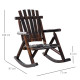 Outsunny Outdoor Fir Wood Rustic Patio Adirondack Rocking Chair Traditional Rustic Style &amp; Pure Comfort