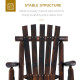 Outsunny Outdoor Fir Wood Rustic Patio Adirondack Rocking Chair Traditional Rustic Style &amp; Pure Comfort