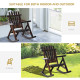 Outsunny Outdoor Fir Wood Rustic Patio Adirondack Rocking Chair Traditional Rustic Style &amp; Pure Comfort