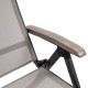 Outsunny Outdoor Folding Sun Lounger, 5-Position Adjustable Chaise Lounge Chair with Aluminium Frame for Patio, Pool and Garden,