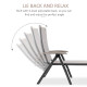 Outsunny Outdoor Folding Sun Lounger, 5-Position Adjustable Chaise Lounge Chair with Aluminium Frame for Patio, Pool and Garden,