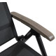 Outsunny Outdoor Folding Sun Lounger, 5-Position Adjustable Chaise Lounge Chair with Aluminium Frame for Patio, Pool and Garden,