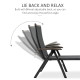 Outsunny Outdoor Folding Sun Lounger, 5-Position Adjustable Chaise Lounge Chair with Aluminium Frame for Patio, Pool and Garden,