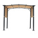 Outsunny Outdoor Retractable Pergola Garden Gazebo with Two Adjustable Side Canopy Overhead Sun Shade Backyard Canopy Cover, Ste