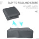 Outsunny 600D Oxford Patio Set Cover Outdoor Garden Rattan Sun Lounger Furniture Protection Cover Protector Waterproof Anti-UV D