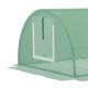 Outsunny Mini Greenhouse, Portable Tunnel Green House, Green Grow House Steel Frame with 5 Mesh Windows, 3 M, Green