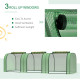 Outsunny Mini Greenhouse, Small Polytunnel Green House with Zipped Doors, Steel Frame for Garden Backyard, 295 x 100 x 80cm, Gre