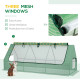 Outsunny Portable Small Polytunnel, Mini Greenhouse with Mesh Windows for Indoor and Outdoor, 240x90x90cm, Green