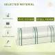 Outsunny Mini Greenhouse, Small Polytunnel Green House with Zipped Doors, Steel Frame for Garden Backyard, 395 x 100 x 80cm, Cle