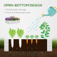 Outsunny Raised Garden Bed with Greenhouse, Steel Planter Box with Plastic Cover, Roll Up Window, Dual Use for Flowers, Vegetabl