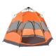 Outsunny Double Layer Dome Tent with Rainfly and Welded Floor, 4 Man Hexagon Pop Up Tent, Portable Camping Shelter with Hang Hoo