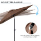Outsunny 3(m) Tilting Parasol Garden Umbrellas, Outdoor Sun Shade with 8 Ribs, Tilt and Crank Handle for Balcony, Bench, Garden,