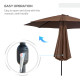Outsunny 3(m) Tilting Parasol Garden Umbrellas, Outdoor Sun Shade with 8 Ribs, Tilt and Crank Handle for Balcony, Bench, Garden,