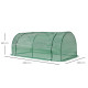 Outsunny Tunnel Greenhouse Green Grow House for Garden Outdoor, Steel Frame, PE Cover, Green, 200 x 100 x 80cm