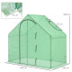 Outsunny Walk In Mini Greenhouse Garden Outdoor Flower Planter Steel Frame w/ Zipped Door &amp; Window, PE Cover, 180 x 100 x 168CM,