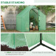 Outsunny Walk In Mini Greenhouse Garden Outdoor Flower Planter Steel Frame w/ Zipped Door &amp; Window, PE Cover, 180 x 100 x 168CM,