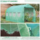 Outsunny Polytunnel Greenhouse with Windows and Door, Walk in Greenhouse for Garden, Backyard (4 x 2 M)