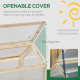 Outsunny Wooden Cold Frame Garden Polycarbonate Greenhouse with Openable Top Cover, Grow House for Flowers, Vegetables, Plants, 