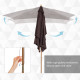 Outsunny 2 x 3m Wooden Garden Parasol Umbrella Outdoor Sun Shade Canopy, Dark Coffee