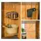 Outsunny Garden Shed Vertical Utility 3 Shelves Shed Wood Outdoor Garden Tool Storage Unit Storage Cabinet, 77 x 54.2 x 179cm - 