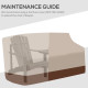 Outsunny Wooden Outdoor Double Adirondack Chairs Loveseat w/ Centre Table and Umbrella Hole, Garden Patio Furniture for Lounging