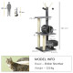 PawHut 121cm Cat Tree Tower for Indoor Cats Kitten Activity Centre Scratching Post with Bed Tunnel Perch Interactive Ball Toy Gr