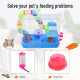Pawhut 2 Tier Hamster Cage, Gerbil Cage with Handle, Exercise Wheels, Tunnel, Tube, Water Bottle, Dishes, Ladder, for Dwarf, Blu