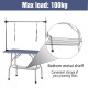PawHut 42&quot; Dog Grooming Table, Adjustable Pet Cat Drying Beauty Table with 2 Loops Storage Basket, Rubber Top, Blue