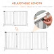 PawHut Wooden Dog Gate, Dog Fence Indoor, Freestanding Dog Barrier, Adjustable Lockable Fence with 3 Panels, 71H x 113-166W cm, 