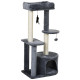 PawHut 100cm Cat Tree for Indoor Cats, Cat Tower Condo for Kittens with Cat House Sisal Scratching Posts, Hanging Ball Toys, Per