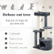 PawHut 100cm Cat Tree for Indoor Cats, Cat Tower Condo for Kittens with Cat House Sisal Scratching Posts, Hanging Ball Toys, Per