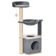 PawHut Cat Tree for Indoor Cats 95cm Climbing Tower Kitten Activity Center with Sisal Scratching Post Perch Roomy Condo Hammock 