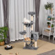 PawHut Cat Tree for Indoor Cats Condo Tower Multi-level Height 150CM  Kittens Activity Stand House with Toys &amp; Various Scratchin