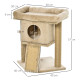 PawHut Cat Tree Tower for Indoor Cats Cat Scratching Post Climbing Activity Centre w/Jute Scratching Pad, Toy Ball, Cat House - 