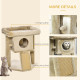 PawHut Cat Tree Tower for Indoor Cats Cat Scratching Post Climbing Activity Centre w/Jute Scratching Pad, Toy Ball, Cat House - 