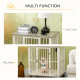 PawHut Dog Crate Furniture, Indoor Pet Kennel Cage, Top End Table w/ Soft Cushion, Lockable Door, for Small Dogs, 64.5 x 48 x 70