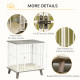 PawHut Dog Crate Furniture, Indoor Pet Kennel Cage, Top End Table w/ Soft Cushion, Lockable Door, for Small Dogs, 64.5 x 48 x 70