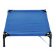 PawHut Raised Dog Bed Cat Elevated Lifted Portable Camping w/ Metal Frame Blue (Medium)