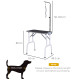 PawHut 32&quot; Foldable Dog Grooming Table Pet Drying Beauty Table Adjustable Fixed Arm Rubber Top, Black