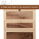PawHut Wooden Large Hamster Cage, Gerbil Cage 4 Layers with Tall Bottom &amp; Storage Shelf