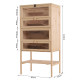 PawHut Wooden Large Hamster Cage, Gerbil Cage 4 Layers with Tall Bottom &amp; Storage Shelf